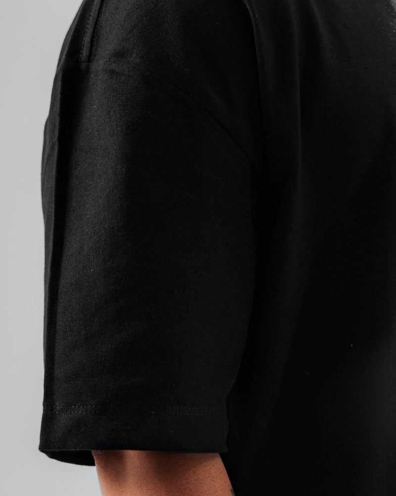 Camiseta Boxy Fit Básica Negra