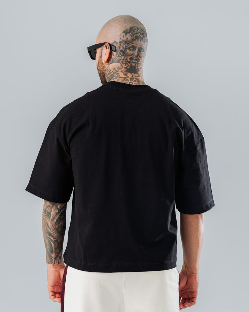 Camiseta Boxy Fit Básica Negra