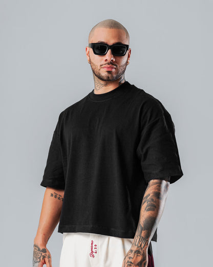 Camiseta Boxy Fit Básica Negra